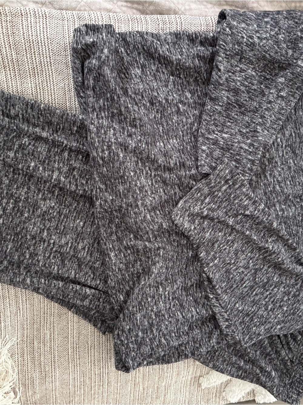 Danskin Marled Charcoal Gray Knit Lounge Pajamas